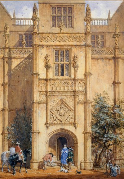 Porch at Montacute, 1842 by John Nash